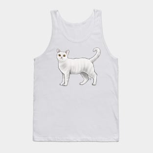 Cat - American Wirehair - White Tank Top